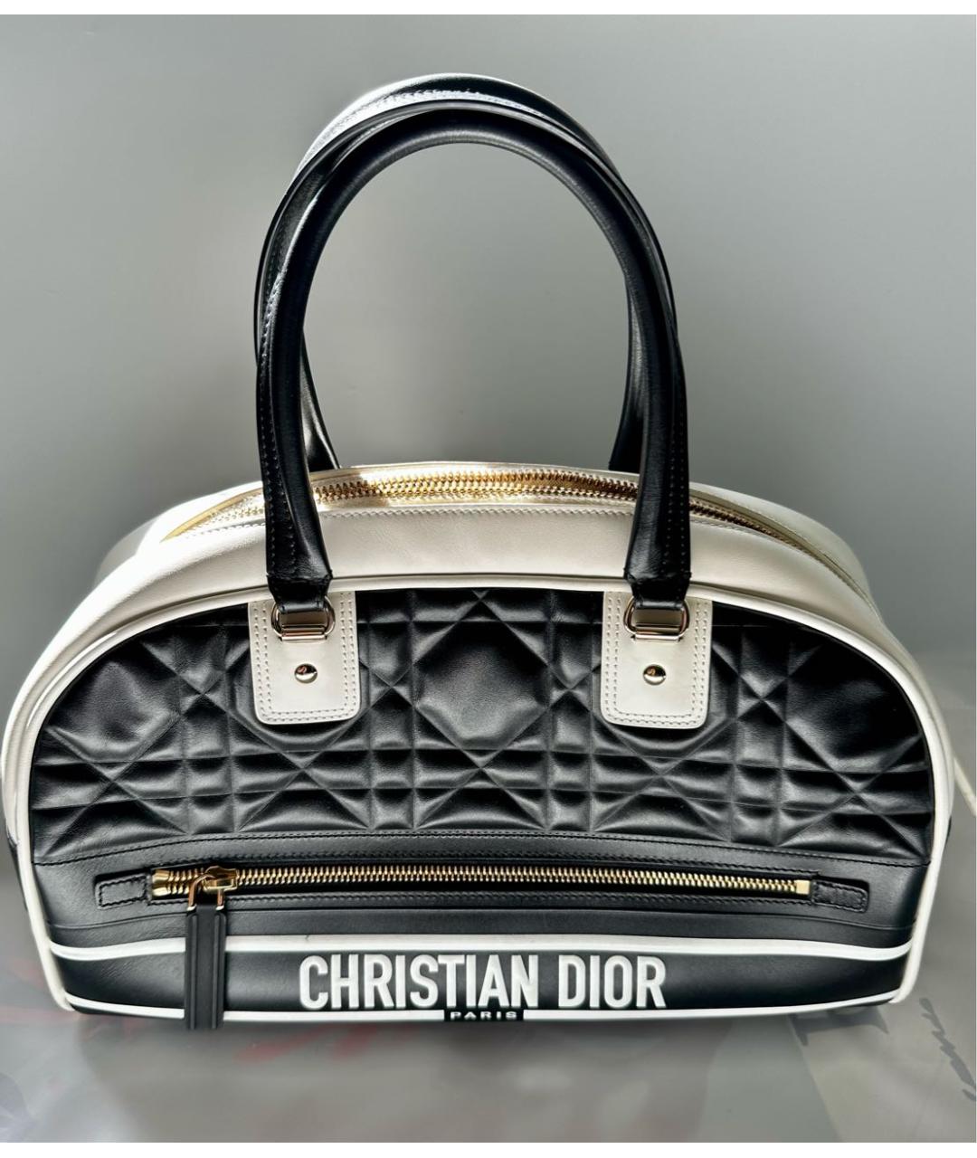 CHRISTIAN DIOR Черная кожаная сумка через плечо, фото 9