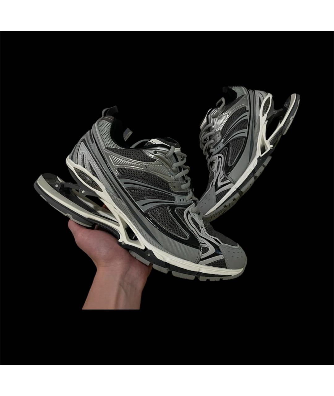 BALENCIAGA Антрацитовые низкие кроссовки / кеды, фото 2