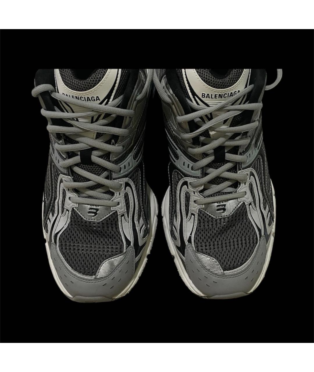 BALENCIAGA Антрацитовые низкие кроссовки / кеды, фото 3