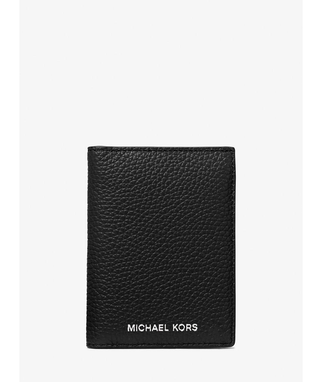 MICHAEL KORS Черный кожаный кошелек, фото 4