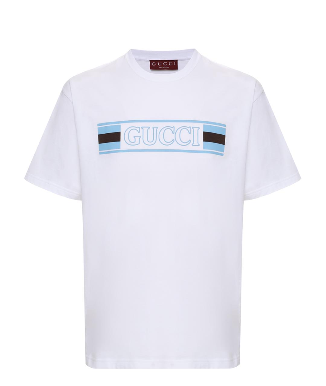 GUCCI Белая хлопковая футболка, фото 1