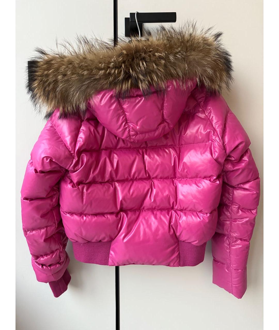 MONCLER Фуксия полиамидовая куртка, фото 2