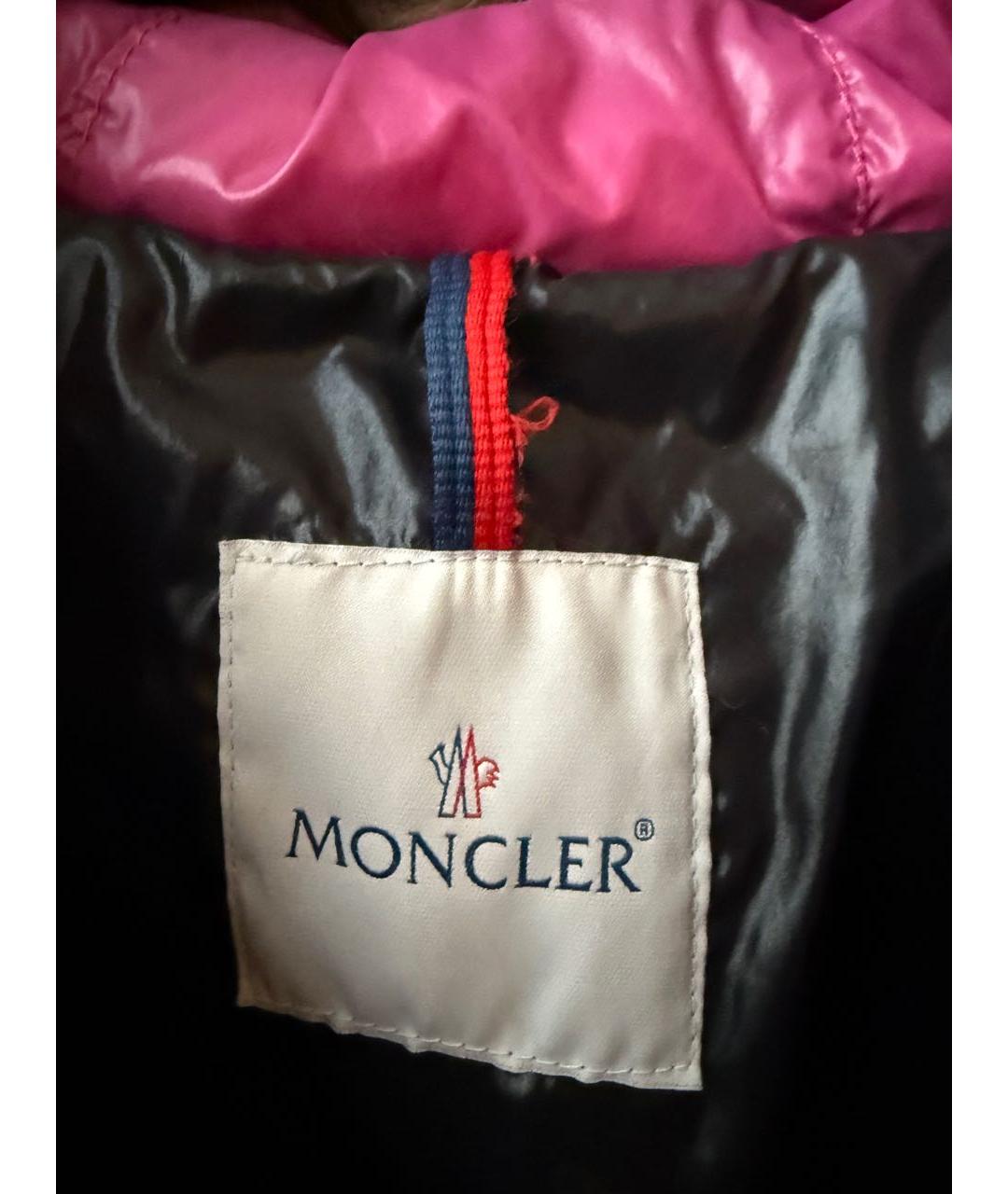 MONCLER Фуксия полиамидовая куртка, фото 4
