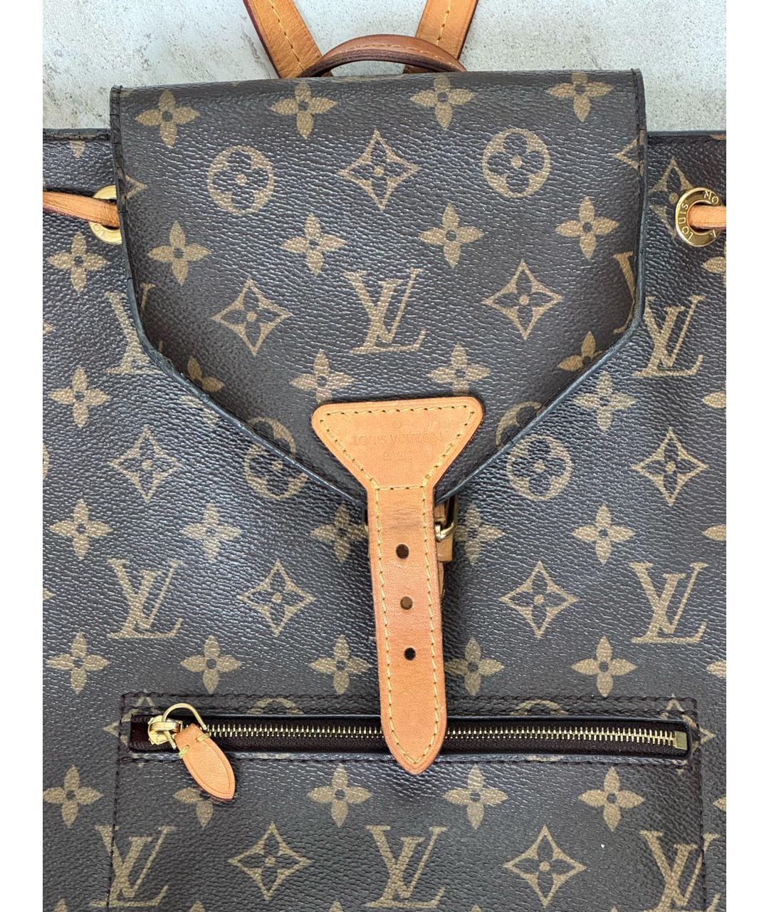 LOUIS VUITTON Коричневый рюкзак из искусственной кожи, фото 2