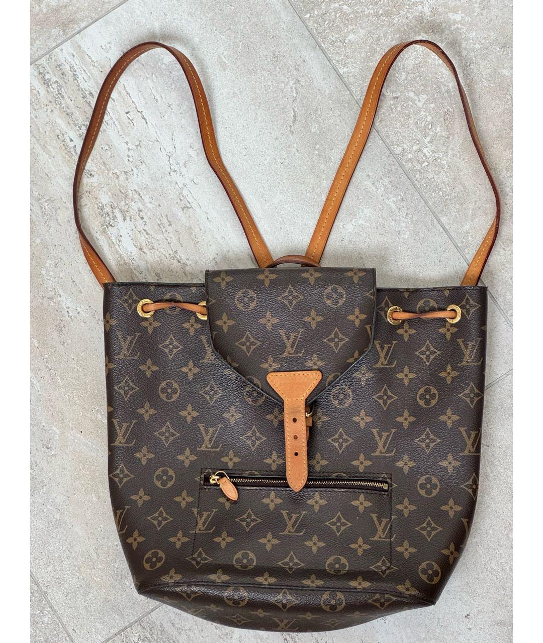 LOUIS VUITTON Коричневый рюкзак из искусственной кожи, фото 8