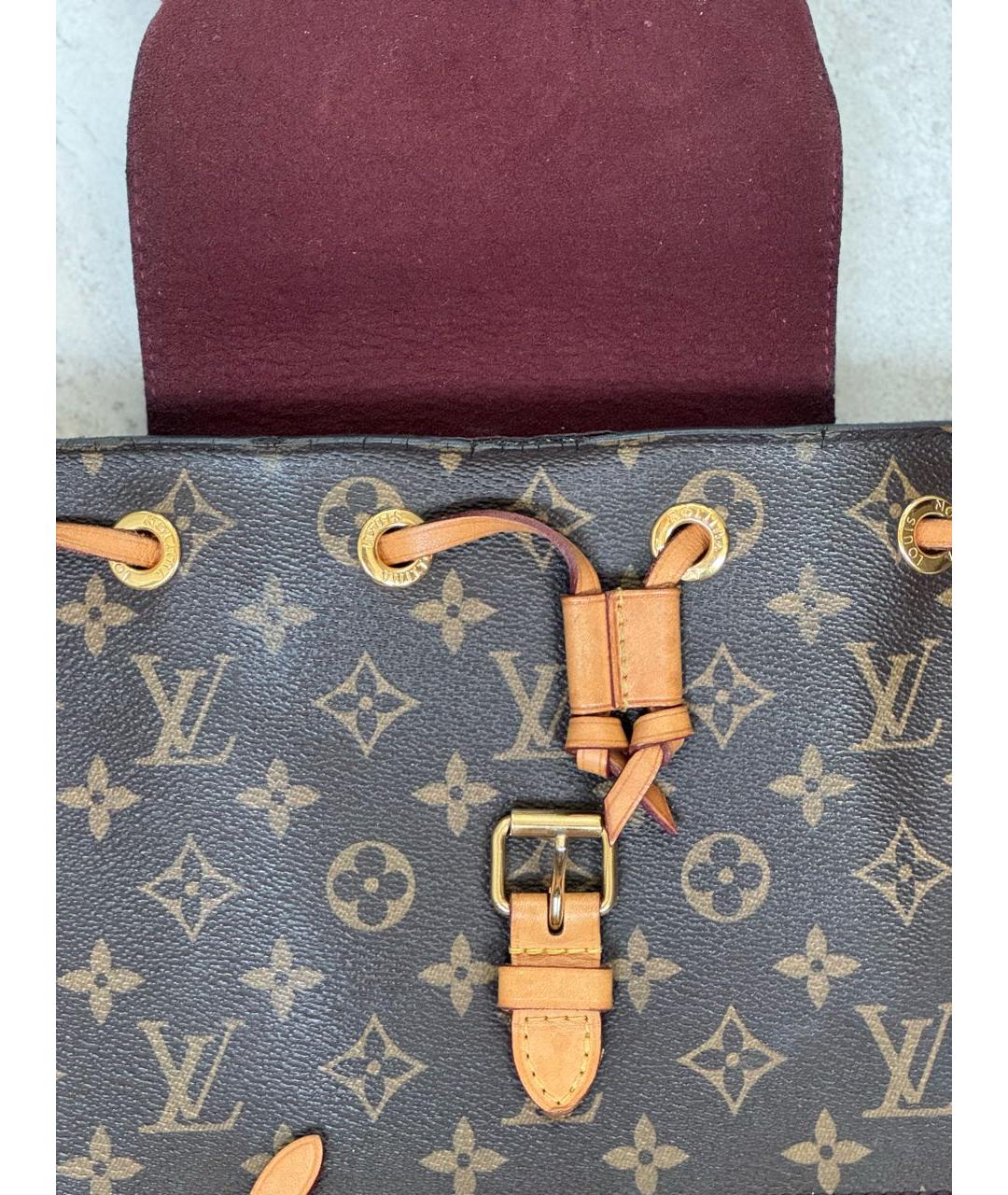 LOUIS VUITTON Коричневый рюкзак из искусственной кожи, фото 4