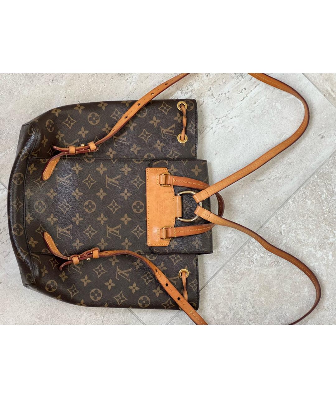 LOUIS VUITTON Коричневый рюкзак из искусственной кожи, фото 3