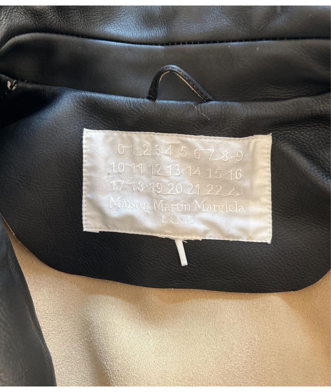 MAISON MARGIELA Черная кожаная куртка, фото 3