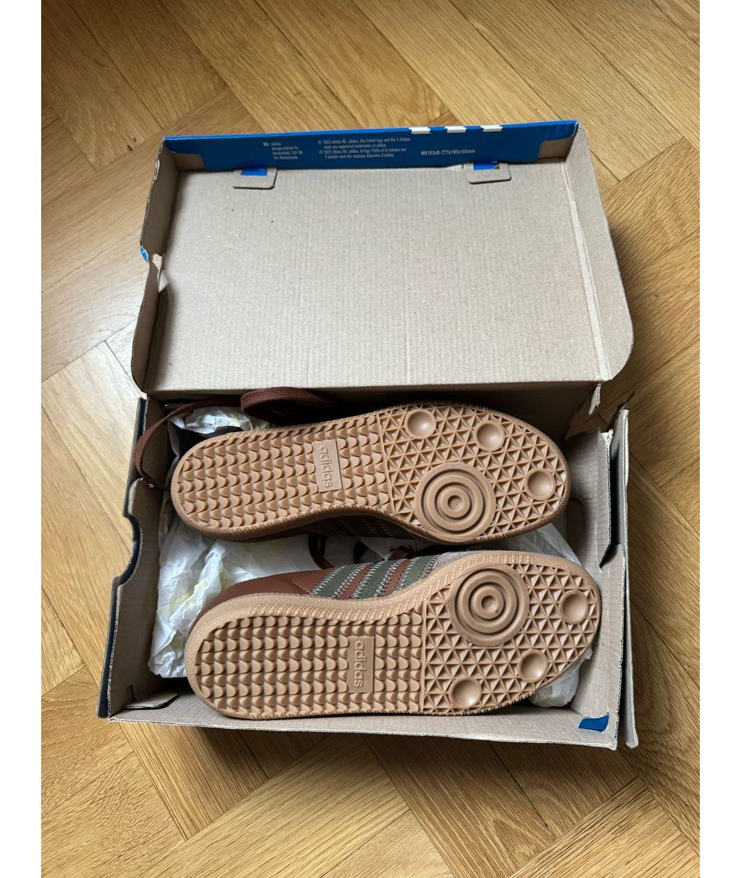 ADIDAS Коричневые кожаные кроссовки, фото 5