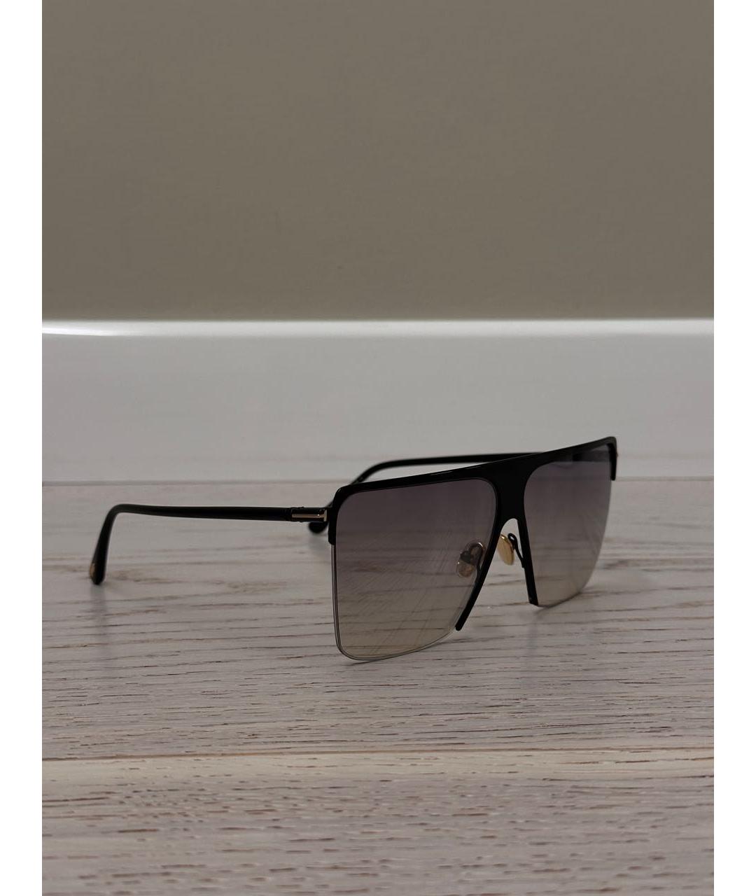 TOM FORD Черные металлические солнцезащитные очки, фото 2