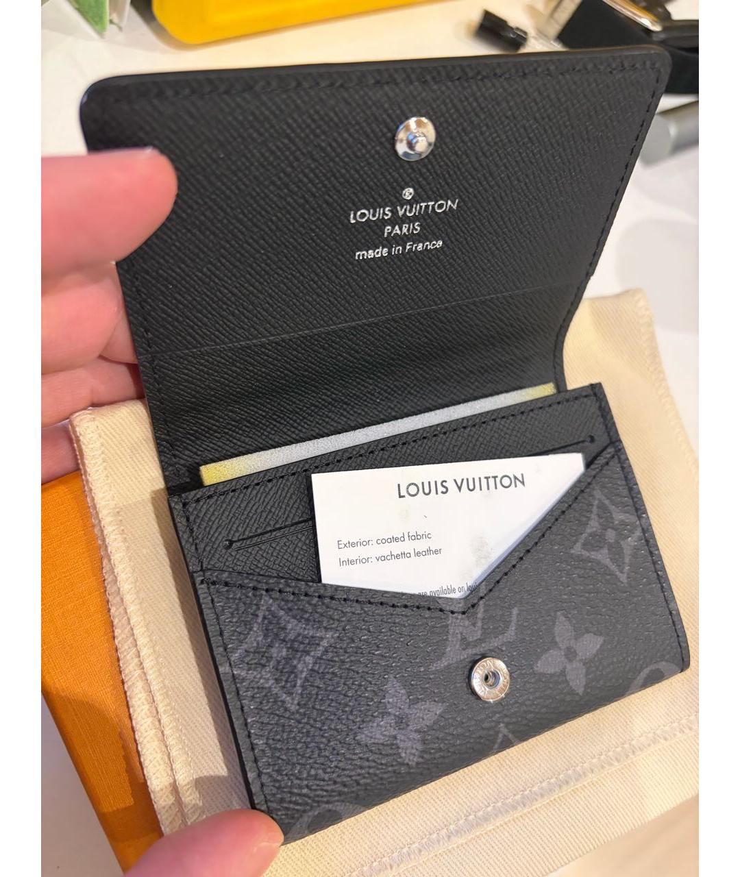 LOUIS VUITTON Антрацитовый кардхолдер, фото 2