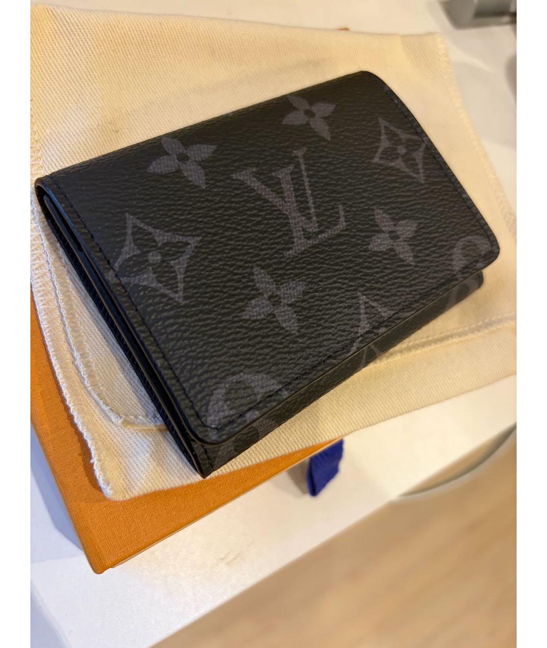 LOUIS VUITTON Антрацитовый кардхолдер, фото 3