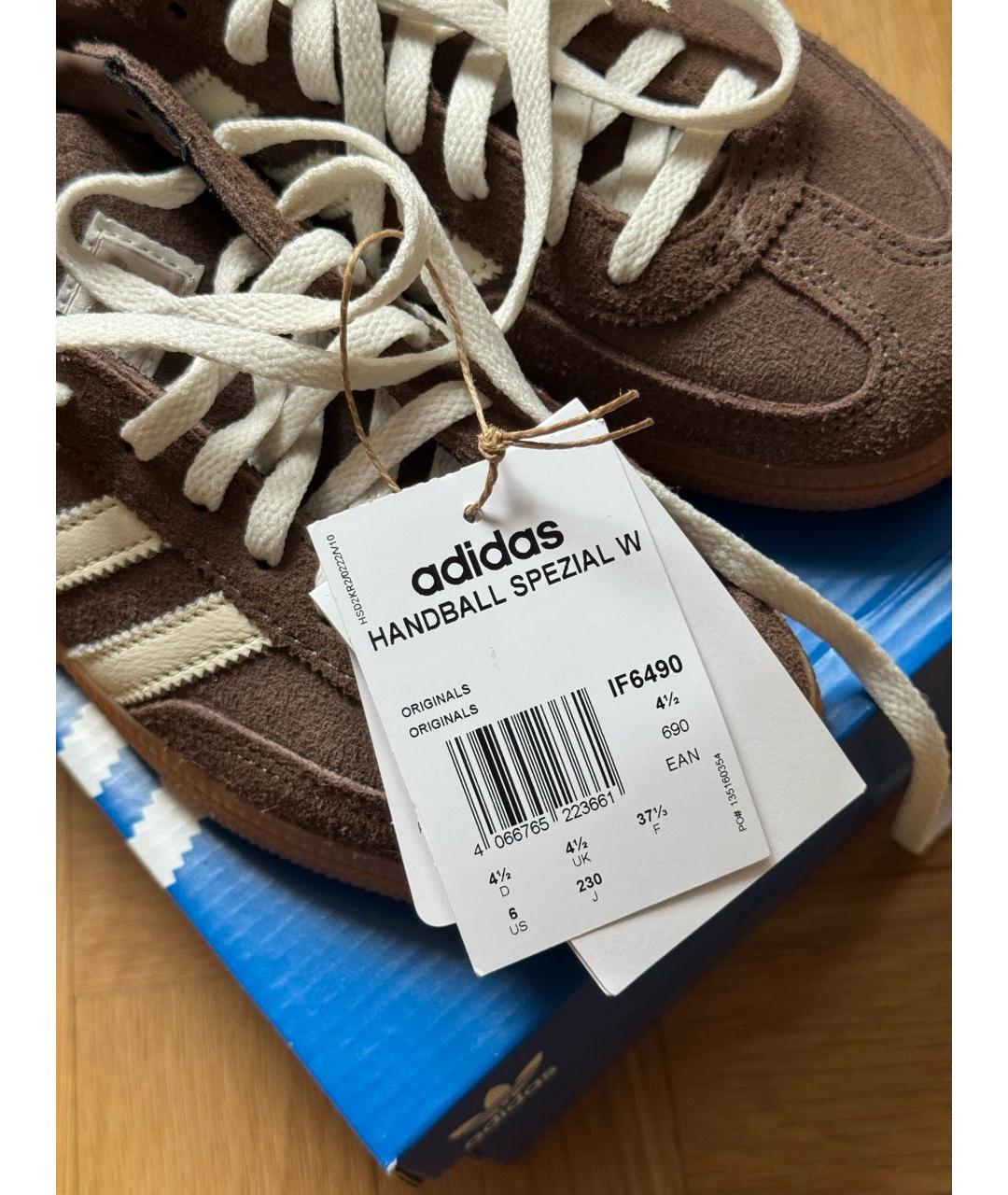 ADIDAS Коричневые замшевые кроссовки, фото 2