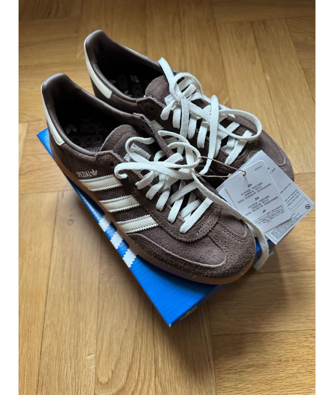 ADIDAS Коричневые замшевые кроссовки, фото 3
