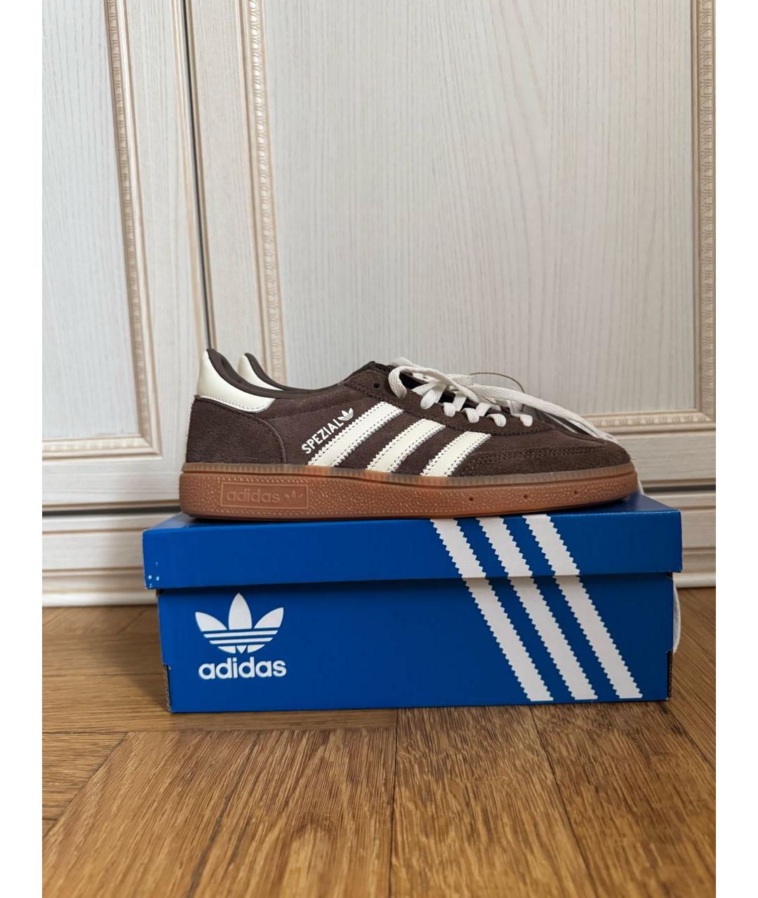 ADIDAS Коричневые замшевые кроссовки, фото 6
