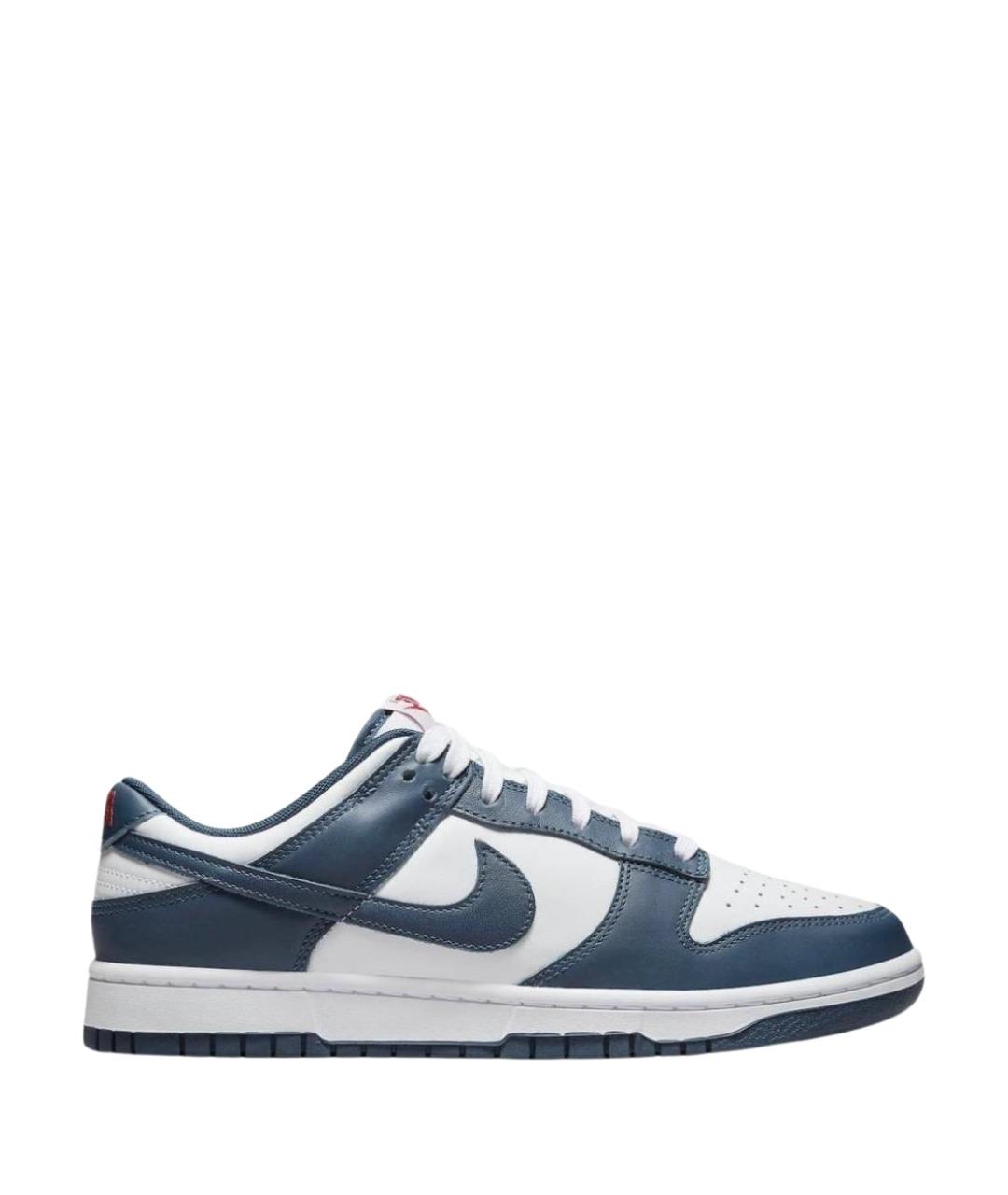 NIKE Синие кожаные низкие кроссовки / кеды, фото 1
