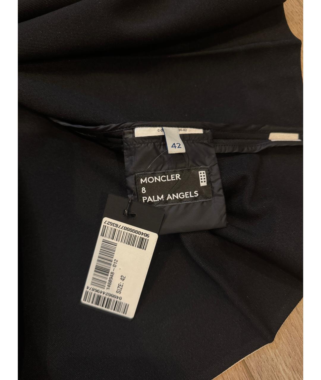 MONCLER Черная полиэстеровая юбка мини, фото 4