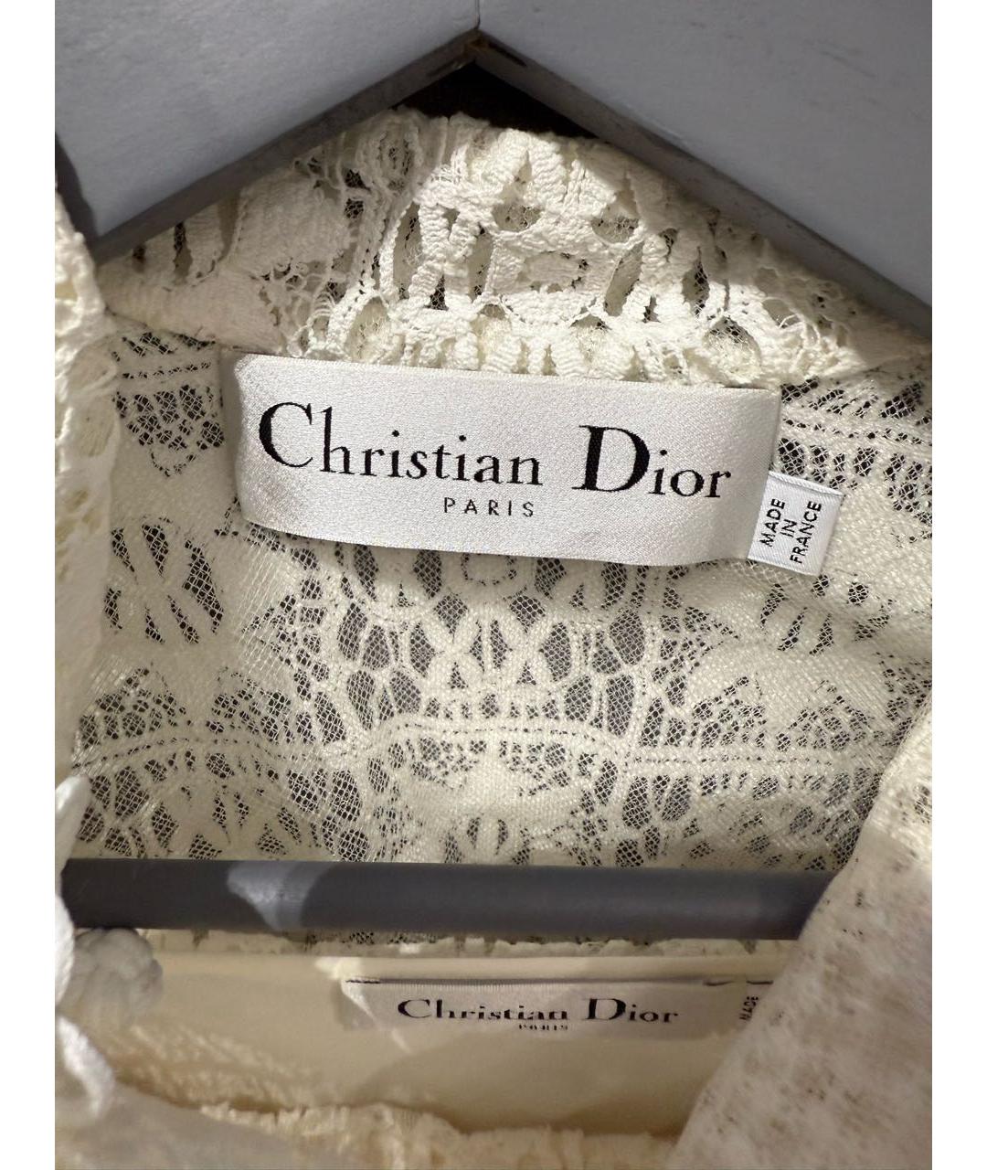 CHRISTIAN DIOR Белый хлопковый костюм с юбками, фото 4
