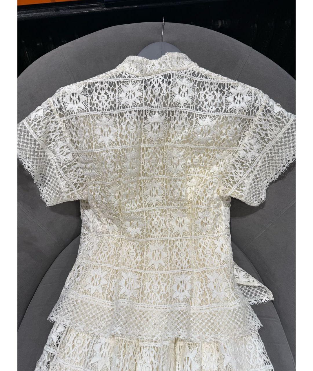 CHRISTIAN DIOR Белый хлопковый костюм с юбками, фото 5