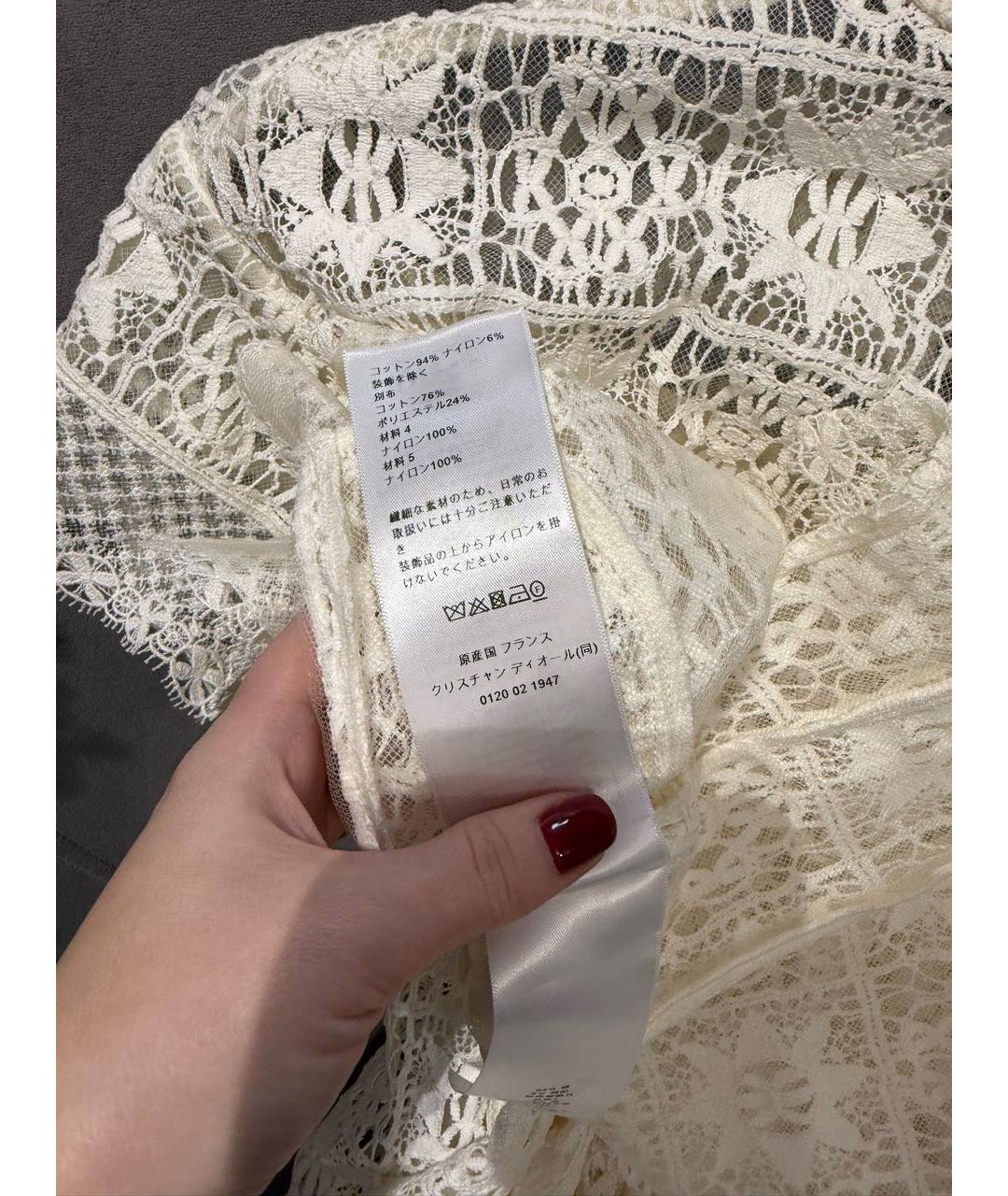 CHRISTIAN DIOR Белый хлопковый костюм с юбками, фото 7