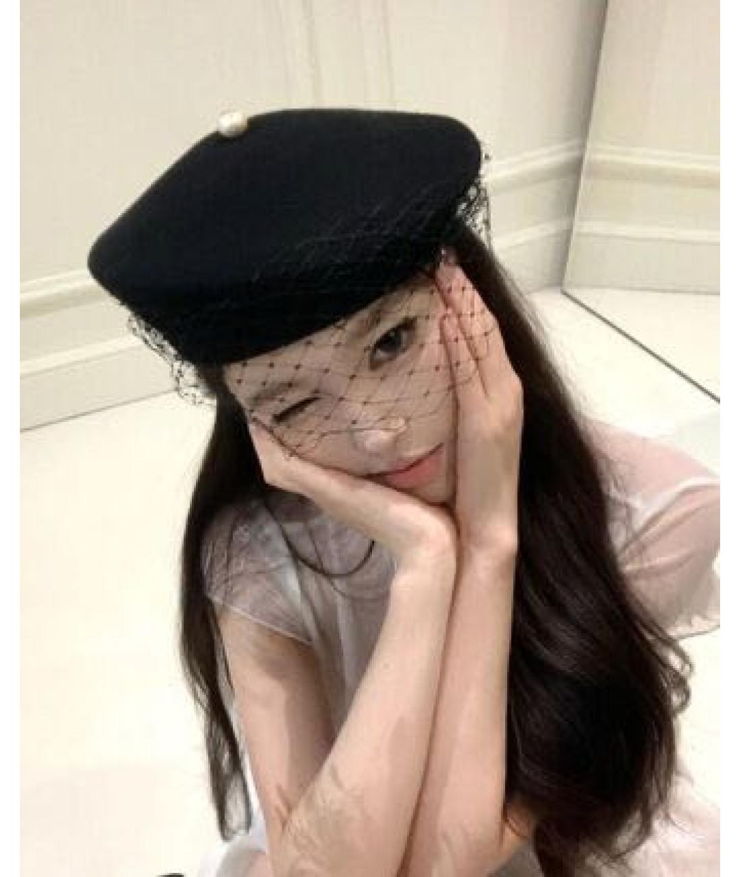 CHRISTIAN DIOR Черная шерстяная шляпа, фото 8