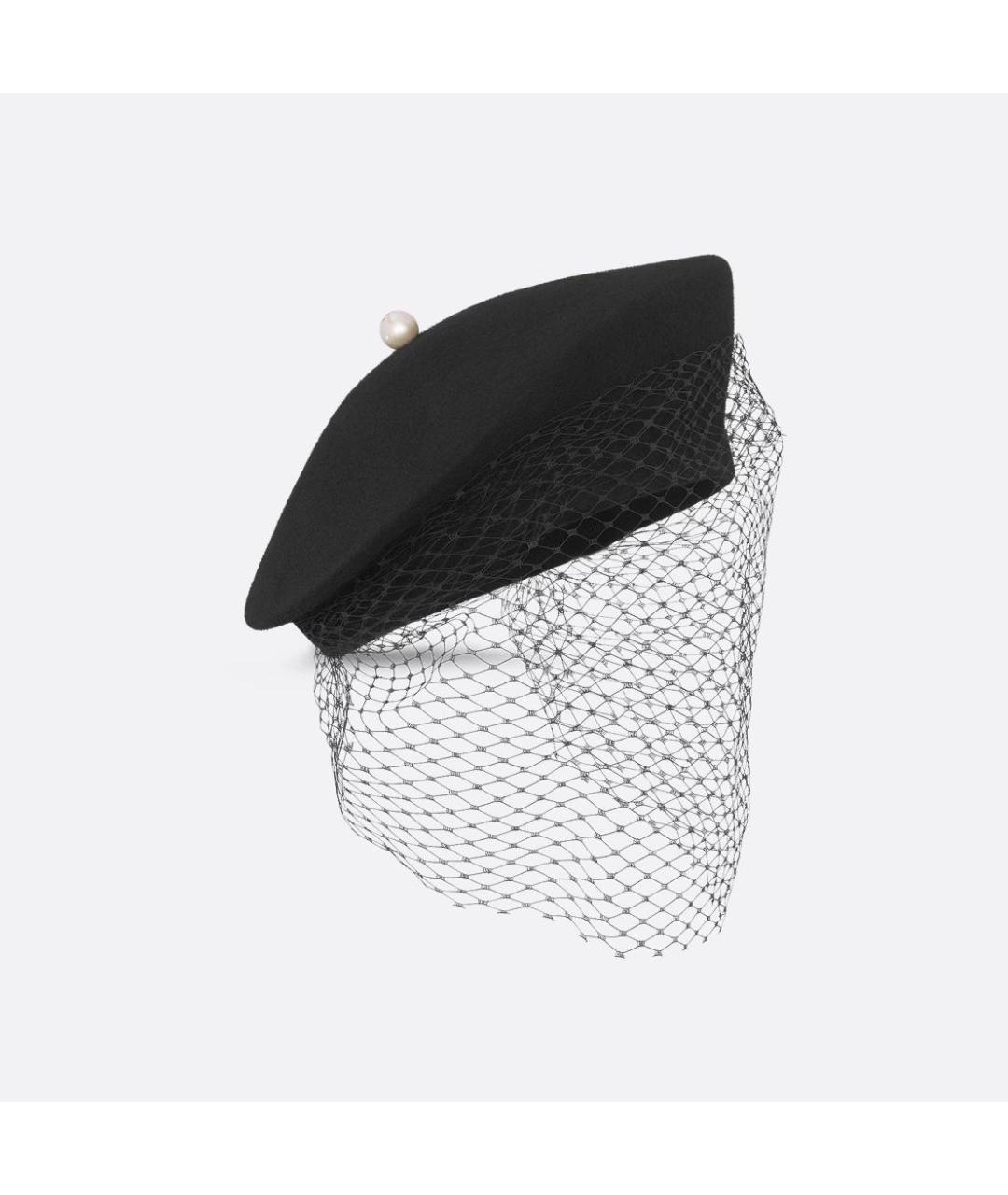 CHRISTIAN DIOR Черная шерстяная шляпа, фото 4