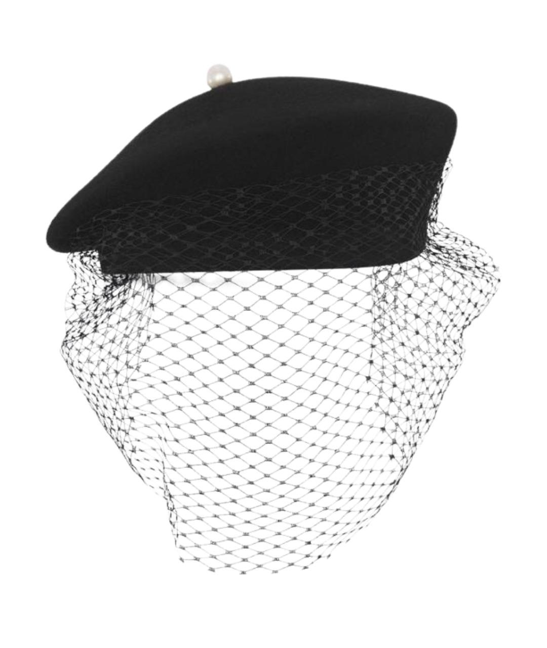 CHRISTIAN DIOR Черная шерстяная шляпа, фото 1