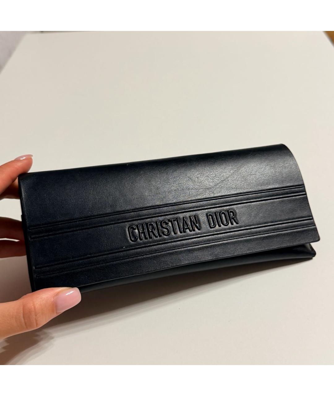 CHRISTIAN DIOR Черные пластиковые солнцезащитные очки, фото 4