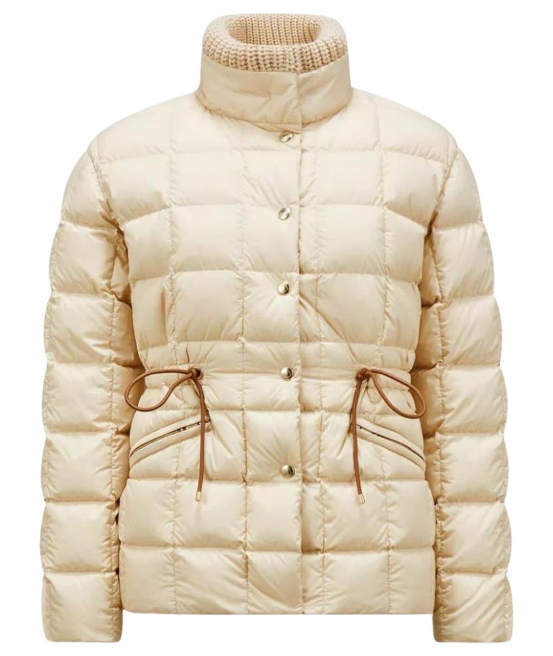 MONCLER Бежевый пуховик, фото 1