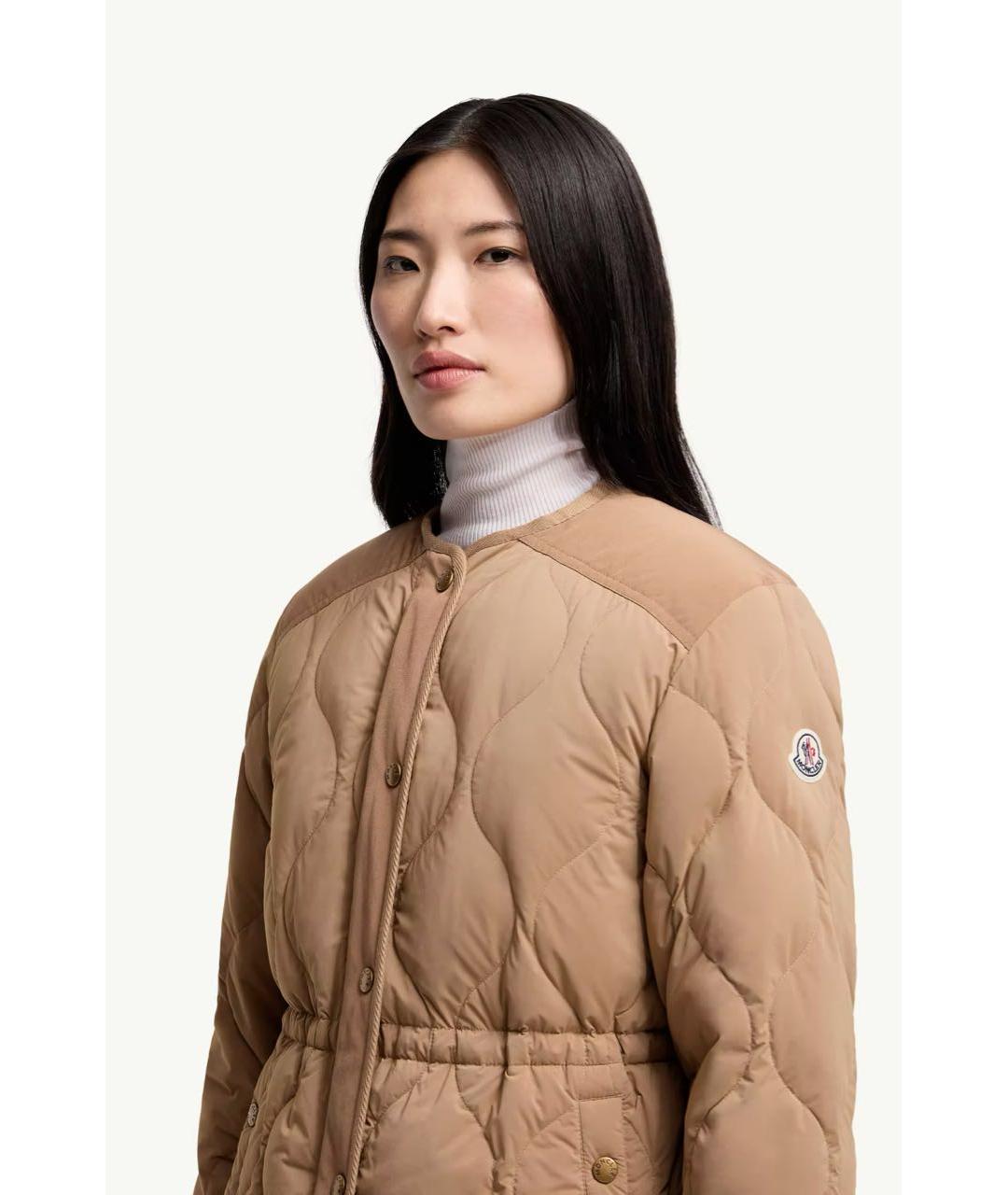 MONCLER Коричневый пуховик, фото 4