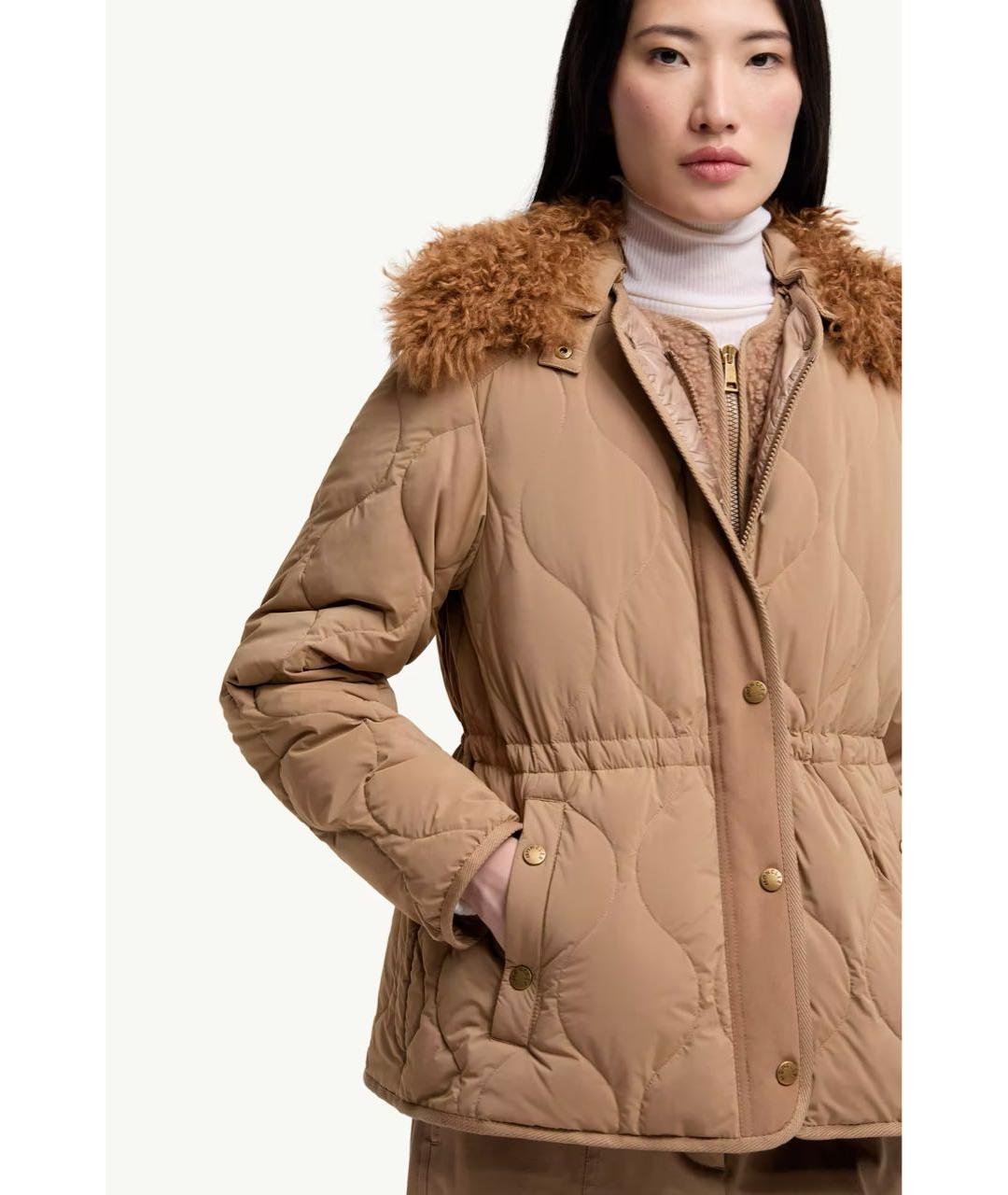 MONCLER Коричневый пуховик, фото 5