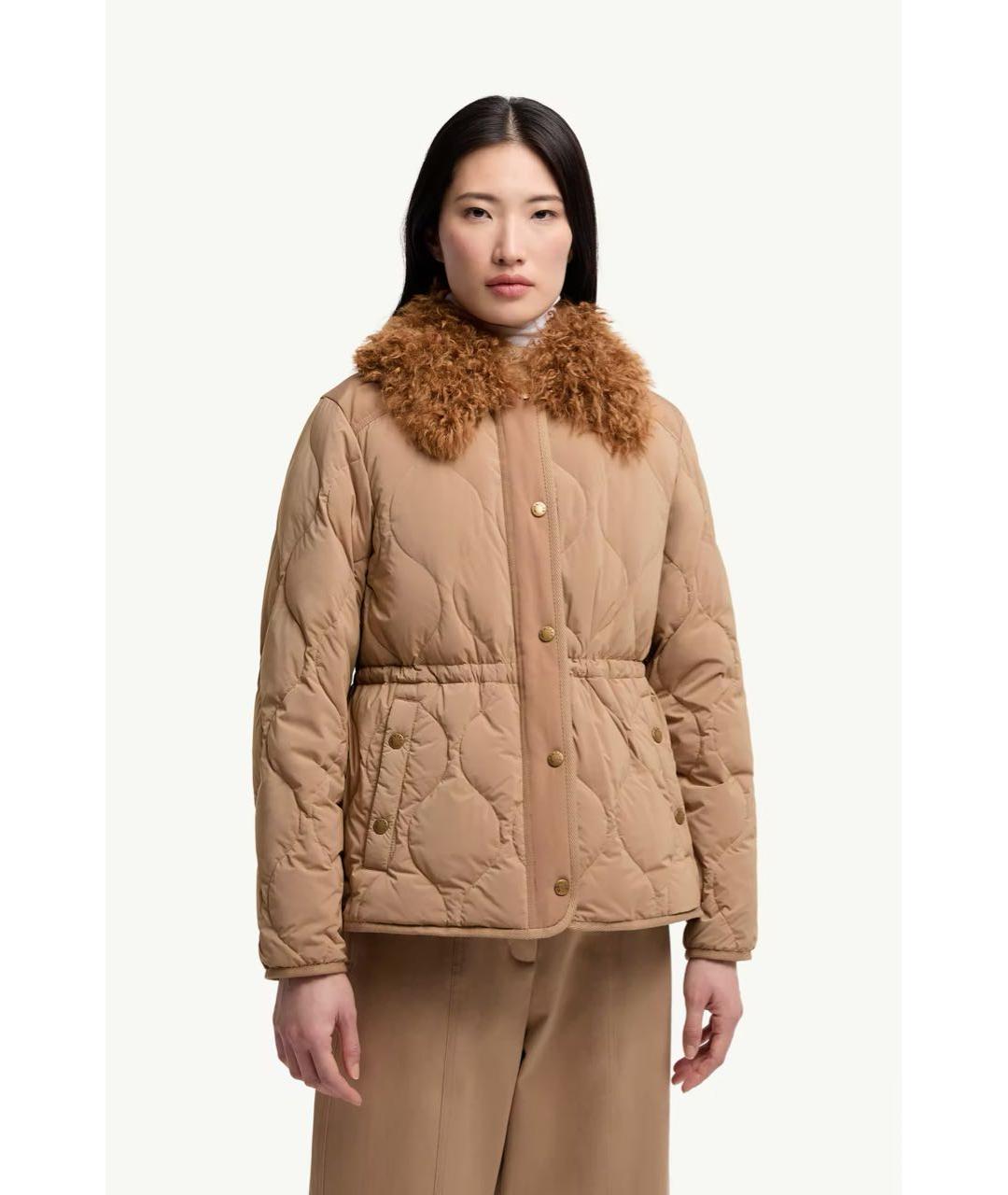 MONCLER Коричневый пуховик, фото 2