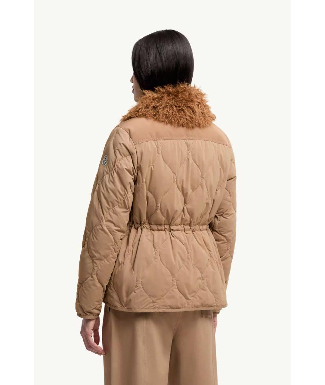 MONCLER Коричневый пуховик, фото 3