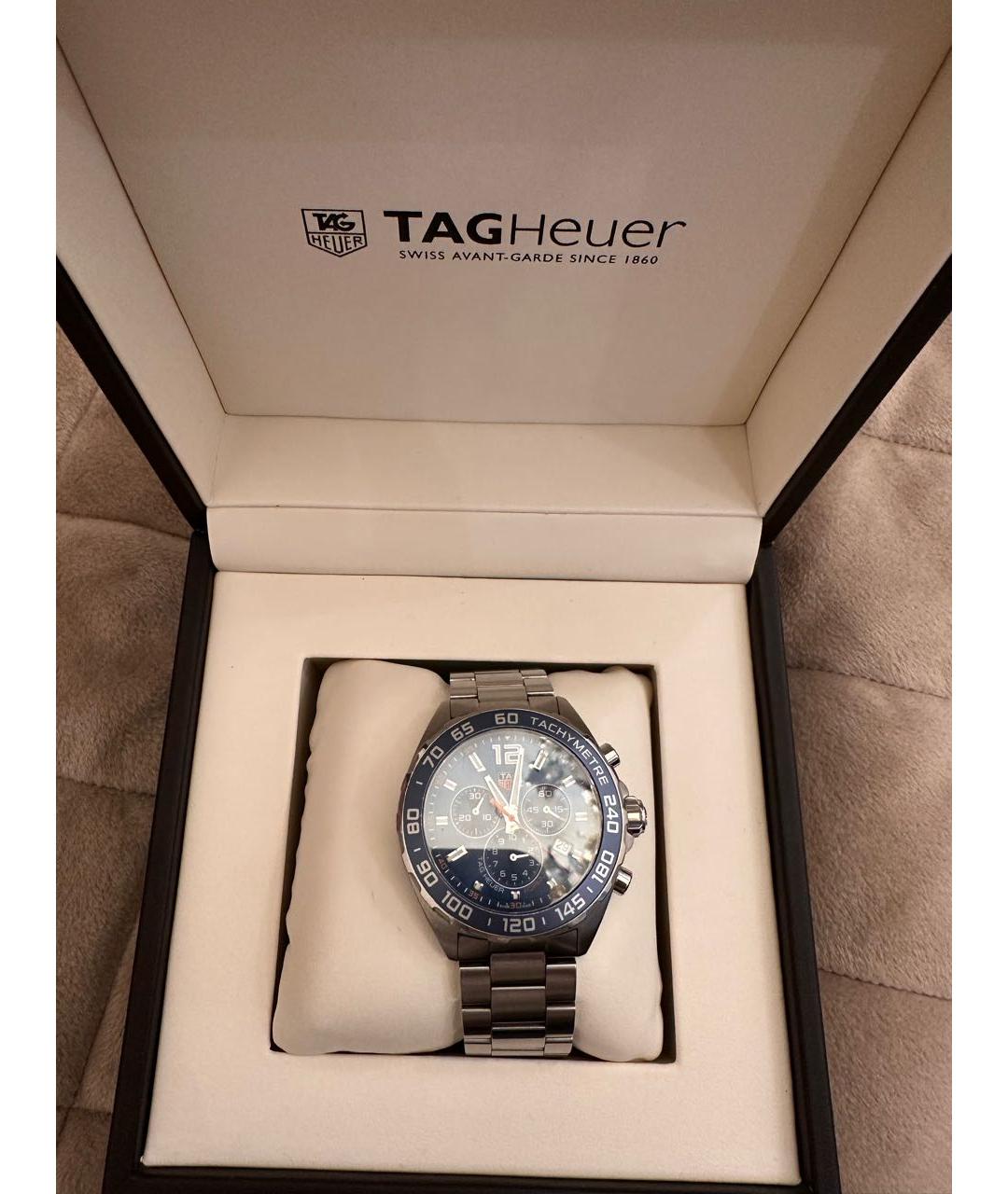 TAG HEUER Серебряные металлические часы, фото 4