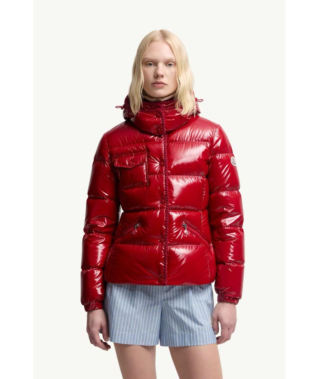 MONCLER Красный пуховик, фото 2