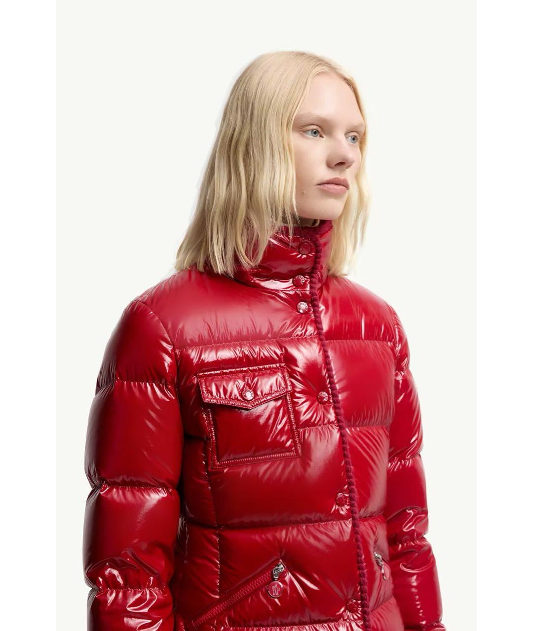MONCLER Красный пуховик, фото 4