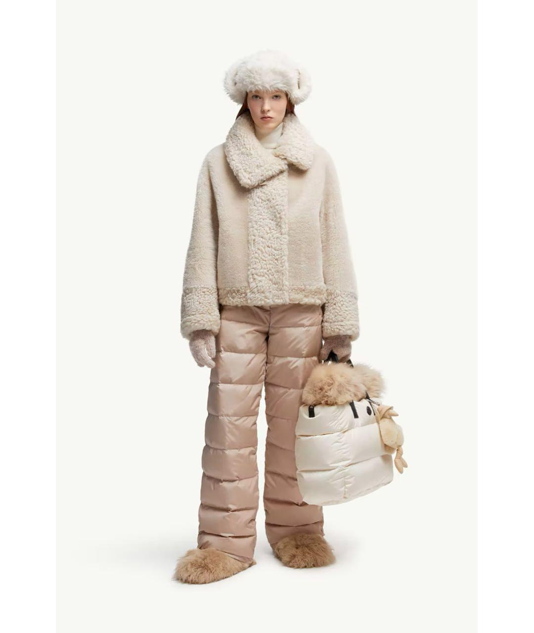 MONCLER Бежевый пуховик, фото 6