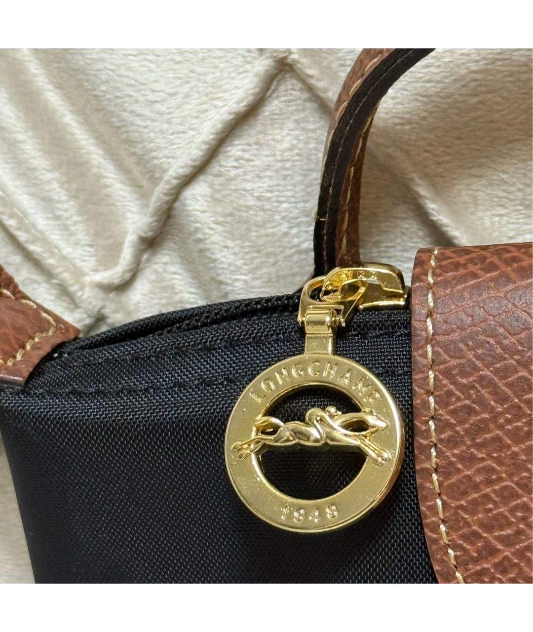 LONGCHAMP Черная сумка с короткими ручками, фото 5