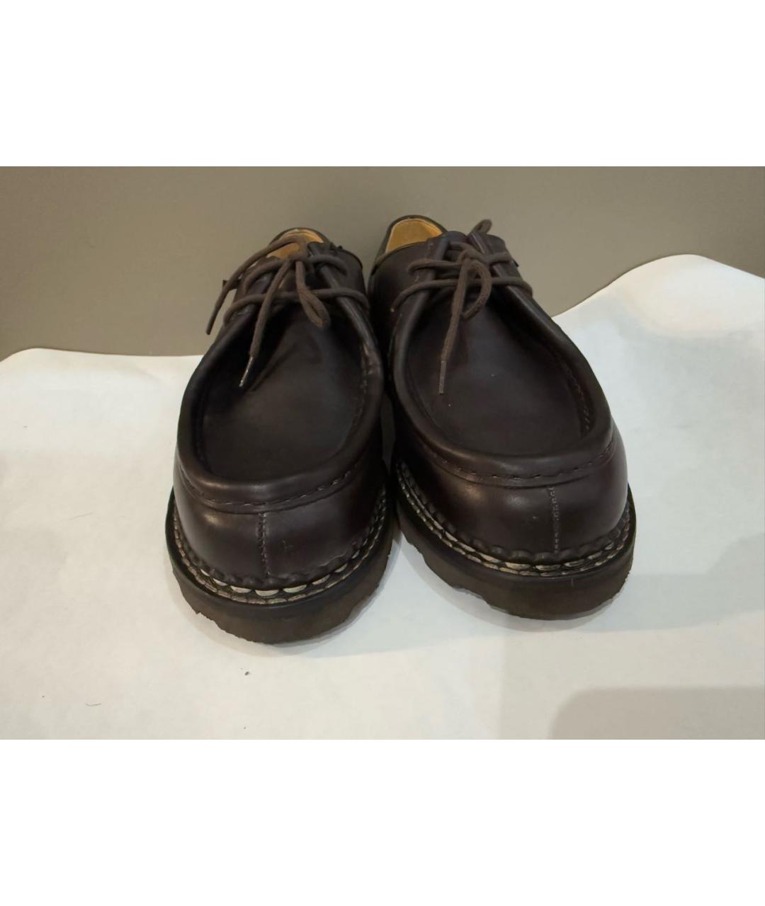 PARABOOT Коричневые кожаные низкие ботинки, фото 5
