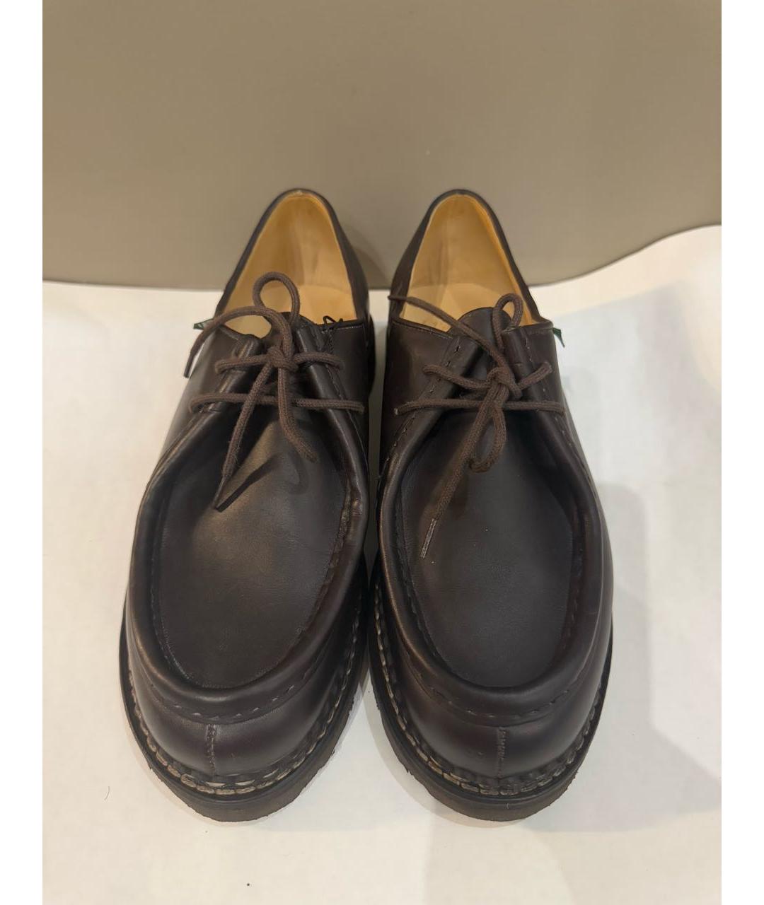 PARABOOT Коричневые кожаные низкие ботинки, фото 2
