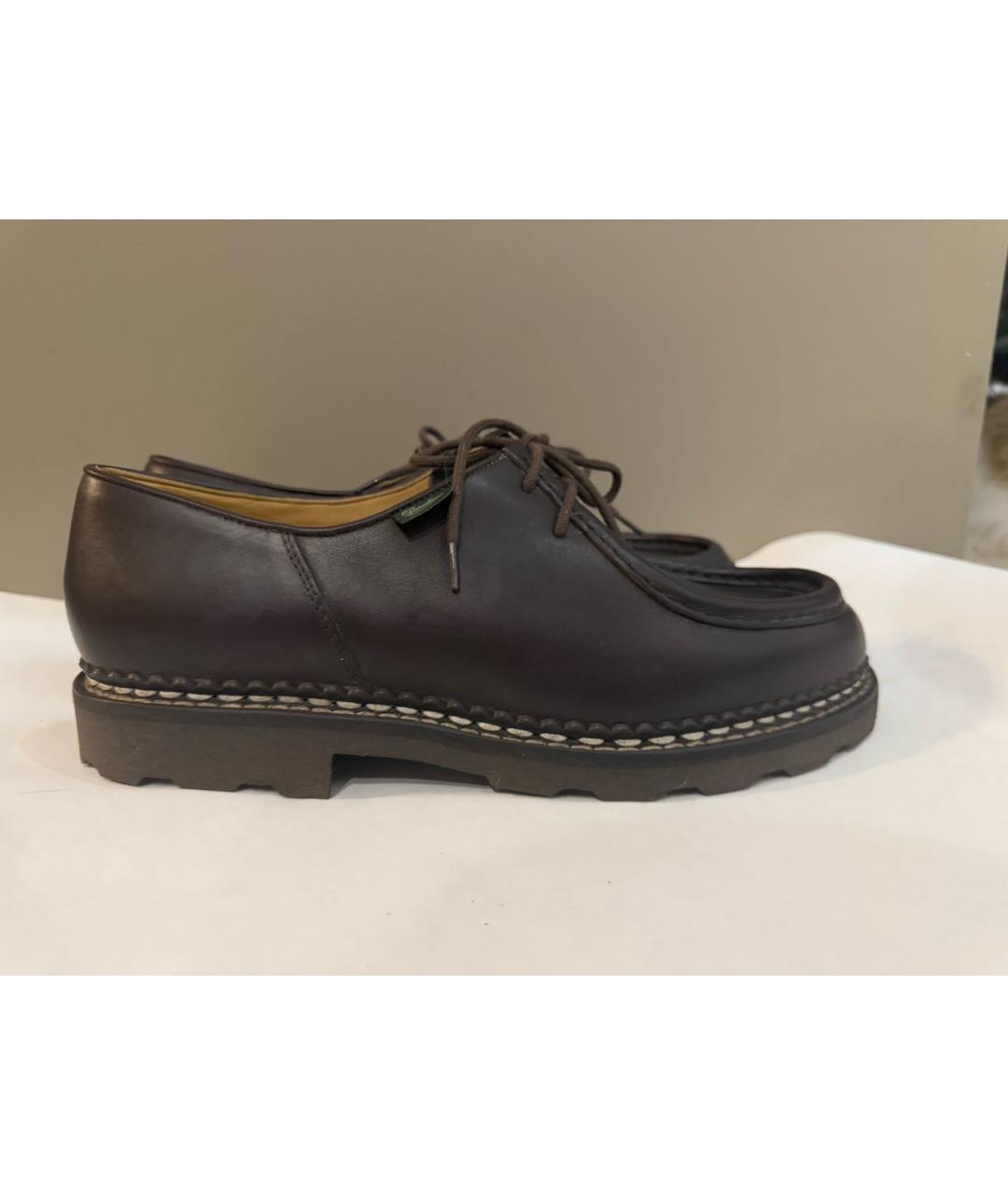PARABOOT Коричневые кожаные низкие ботинки, фото 7