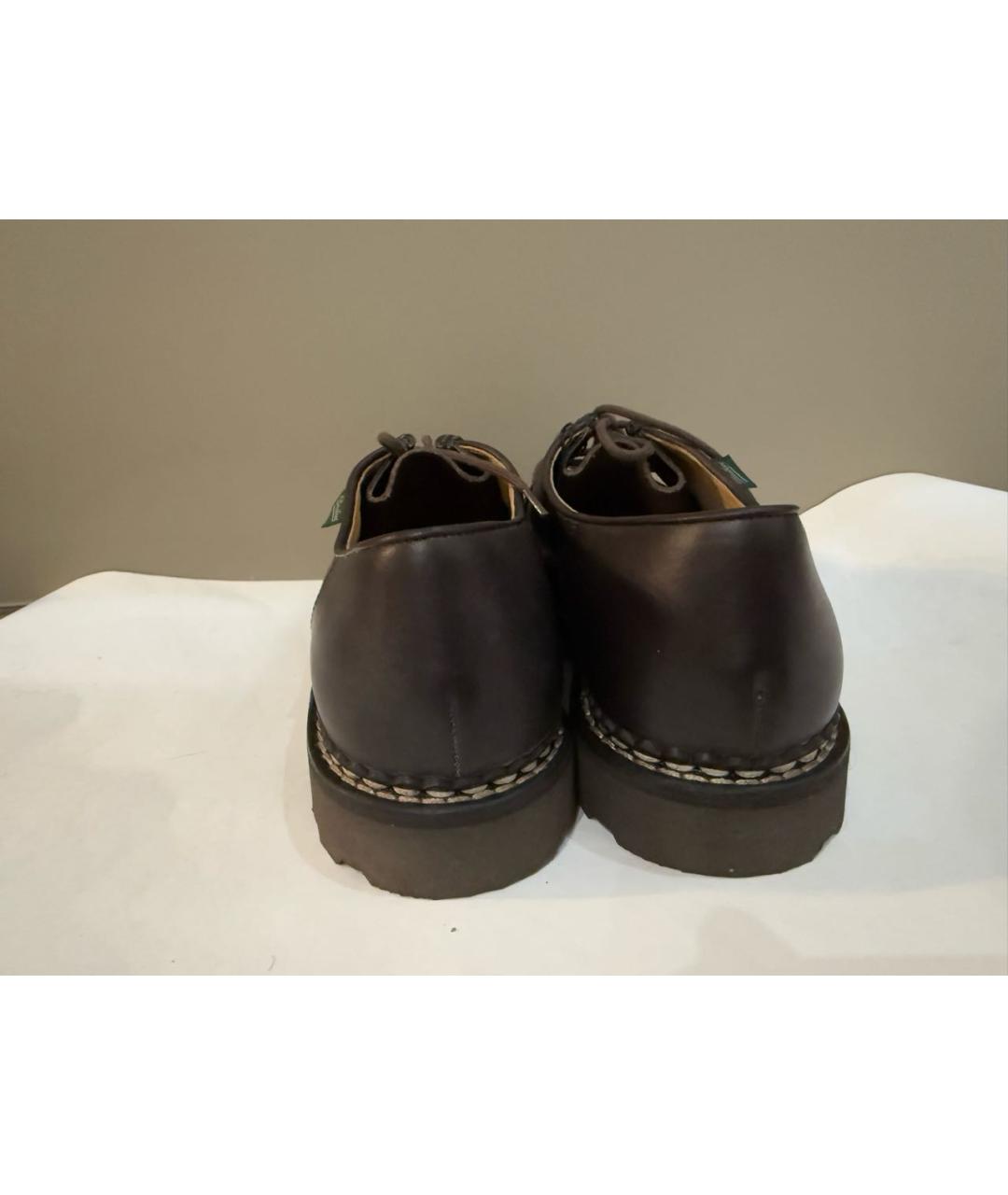 PARABOOT Коричневые кожаные низкие ботинки, фото 4