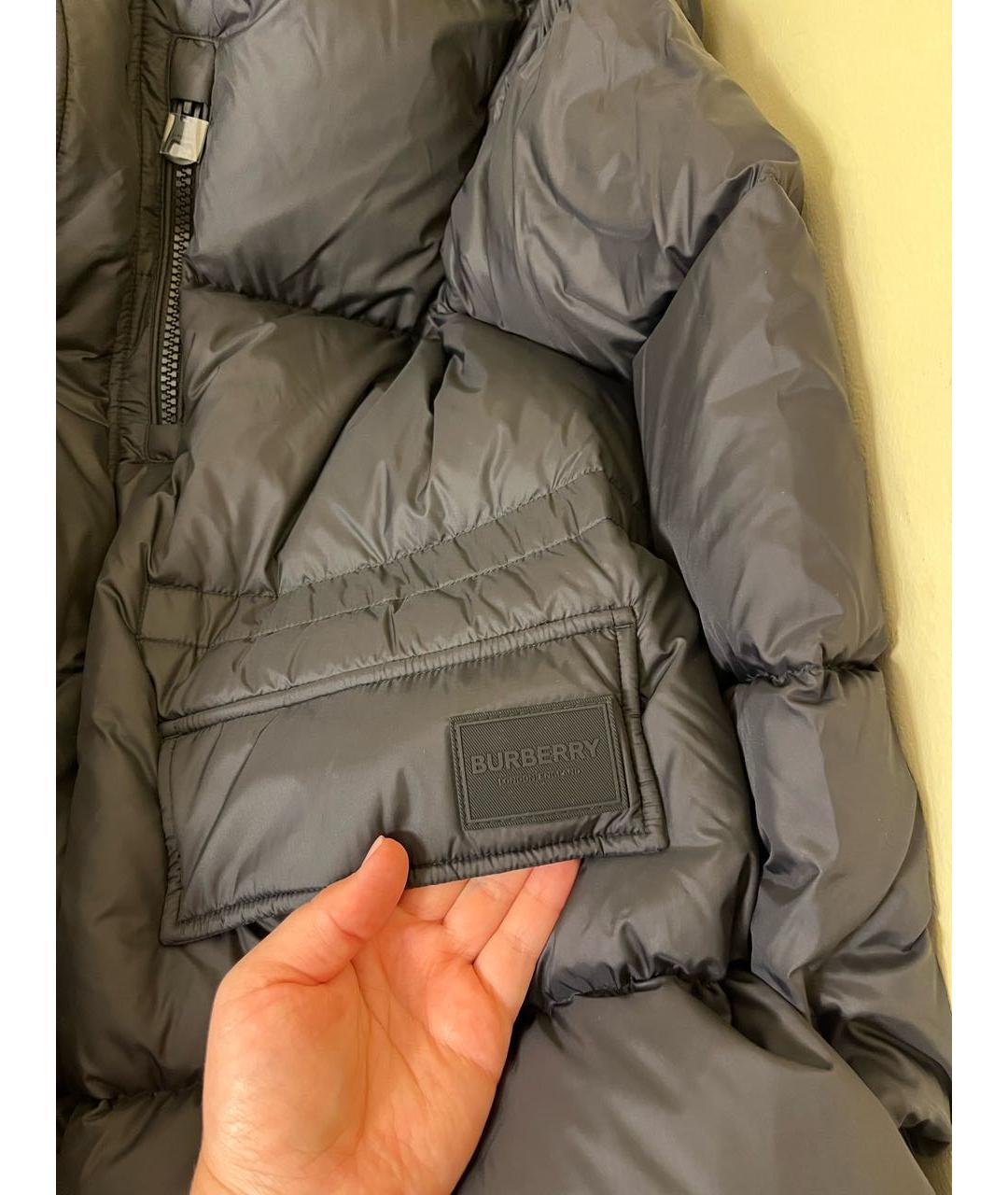 BURBERRY Черный пуховик, фото 6