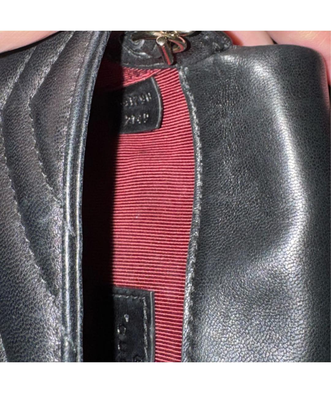 GUCCI Черная кожаная сумка через плечо, фото 6