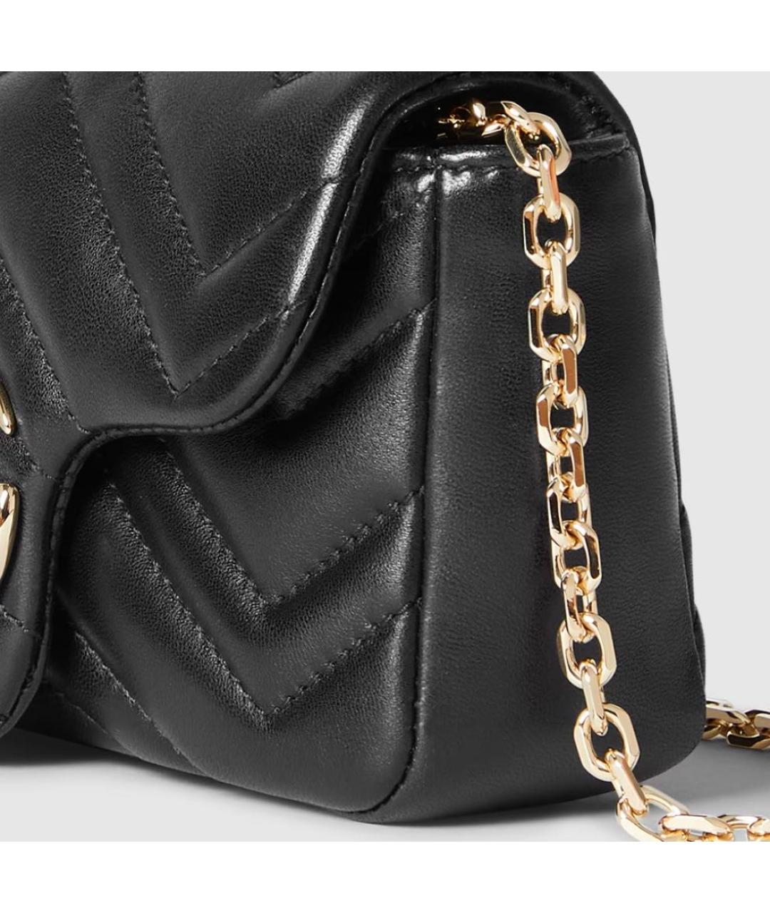 GUCCI Черная кожаная сумка через плечо, фото 2