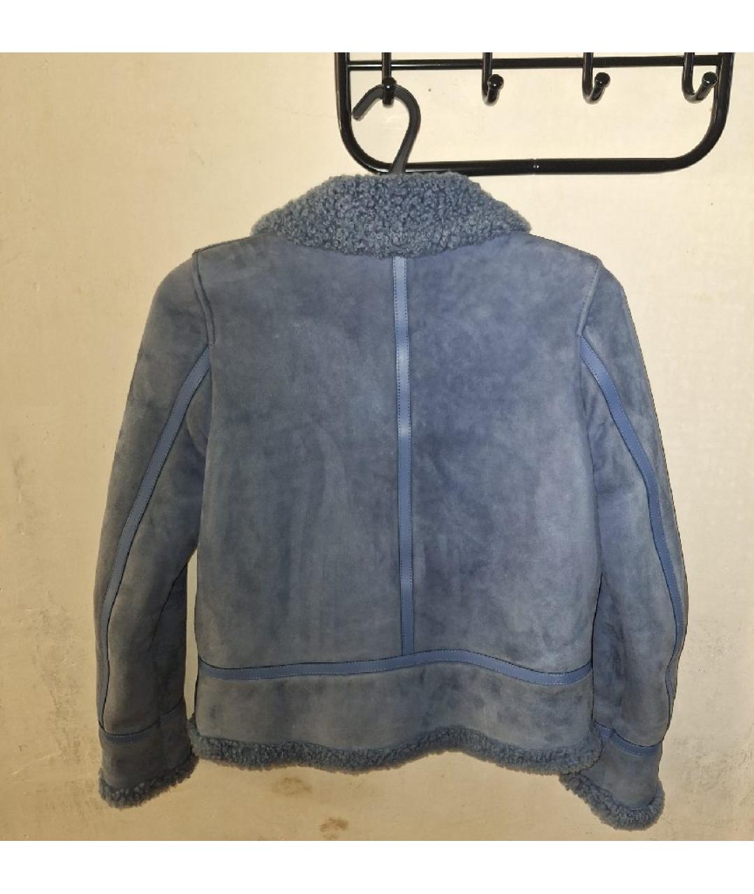 GUCCI Синяя замшевая дубленка, фото 2