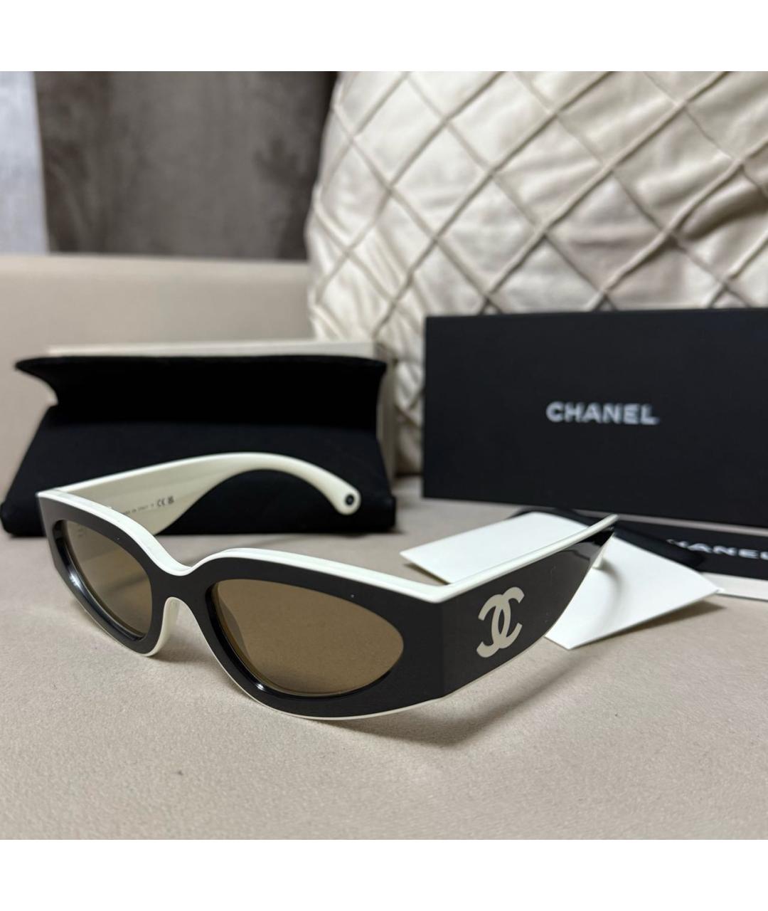 CHANEL Черные пластиковые солнцезащитные очки, фото 7