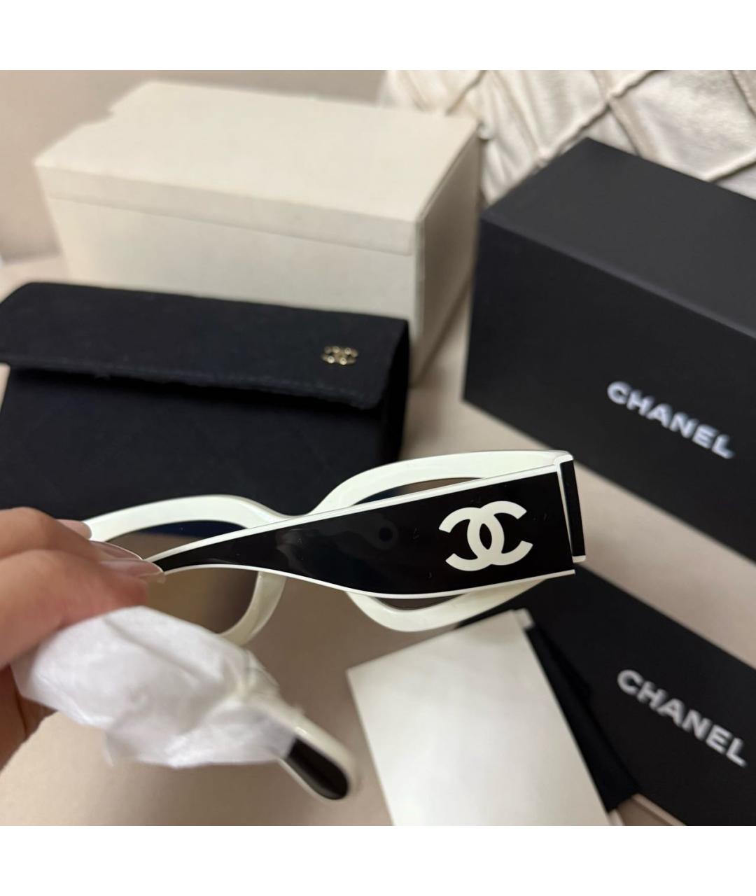 CHANEL Черные пластиковые солнцезащитные очки, фото 4