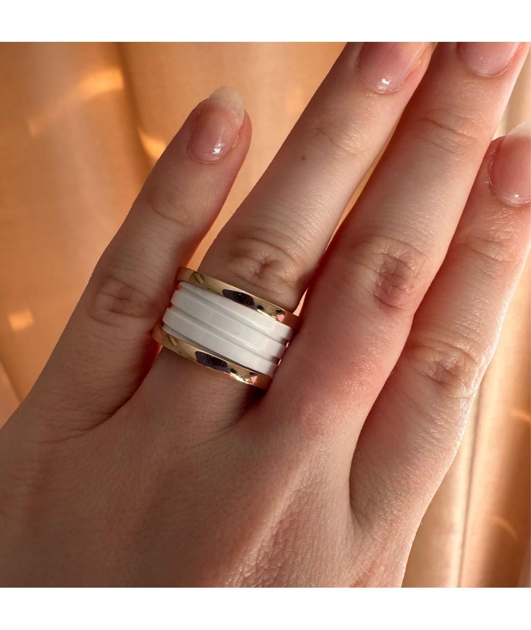 BVLGARI Белое кольцо из розового золота, фото 2