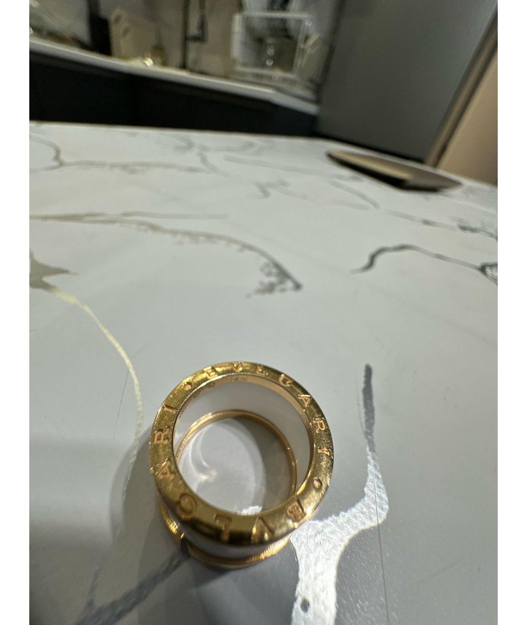 BVLGARI Белое кольцо из розового золота, фото 4